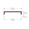 BP873192BORB - Brushed Oil-Rubbed Bronze Modern Metal Pull - 873 | Kunal Kitchens
