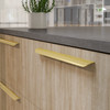 7975384165 - Brushed Gold Modern Metal Pull - 7975 | Kunal Kitchens
