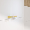 79761654165 - Brushed Gold Modern Metal Pull - 7976 | Kunal Kitchens