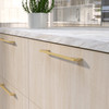 7990320131165 - Metallic Gold, Brushed Gold Modern Metal Pull - 7990 | Kunal Kitchens