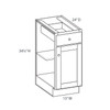 AMHERST Assembled 15 in. W x 34.5 in. H x 24 in. D Plywood Base Cabinet in Walnut | Kunal Kitchens