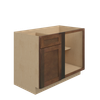 AMHERST Assembled 45 in. W x 34.5 in. H x 24 in. D Plywood Blind Base Corner Cabinet Right in Walnut | Kunal Kitchens