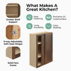 AMHERST Assembled 30 in. W x 42 in. H x 12 in. D Plywood Blind Wall Corner Cabinet in Walnut | Kunal Kitchens