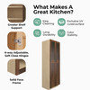 AMHERST Assembled 24 in. W x 96 in. H x 24 in. D Plywood Tall Cabinet in Walnut | Kunal Kitchens