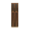 AMHERST Assembled 24 in. W x 96 in. H x 24 in. D Plywood Tall Cabinet w/(2) Roll-out Trays in Walnut | Kunal Kitchens