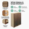 AMHERST Assembled 39 in. W x 42 in. H x 12 in. D Plywood Wall Cabinet in Walnut | Kunal Kitchens