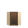 AMHERST Assembled 24 in. W x 36 in. H x 12 in. D Plywood Diagonal Corner Wall Cabinet in Walnut | Kunal Kitchens