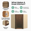 AMHERST Assembled 27 in. W x 36 in. H x 15 in. D Plywood Diagonal Corner Wall Cabinet in Walnut | Kunal Kitchens