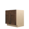 AMHERST Ready to Assemble 33 in. W x 34.5 in. H x 24 in. D Plywood Base Cabinet w/(1) Roll-out Tray in Walnut | Kunal Kitchens