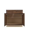 AMHERST Ready to Assemble 33 in. W x 34.5 in. H x 24 in. D Plywood Base Cabinet in Walnut | Kunal Kitchens