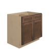 AMHERST Ready to Assemble 36 in. W x 34.5 in. H x 24 in. D Plywood Base Cabinet w/(1) Roll-out Tray in Walnut | Kunal Kitchens