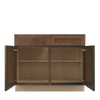 AMHERST Ready to Assemble 42 in. W x 34.5 in. H x 24 in. D Plywood Base Cabinet Full Height Door(s) in Walnut | Kunal Kitchens