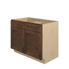 AMHERST Ready to Assemble 42 in. W x 34.5 in. H x 24 in. D Plywood Base Cabinet Full Height Door(s) in Walnut | Kunal Kitchens
