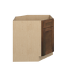 AMHERST Ready to Assemble 36 in. W x 34.5 in. H x 24 in. D Plywood Sink Diagonal Corner Base Cabinet in Walnut | Kunal Kitchens