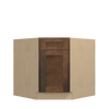 AMHERST Ready to Assemble 36 in. W x 34.5 in. H x 24 in. D Plywood Sink Diagonal Corner Base Cabinet in Walnut | Kunal Kitchens