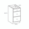AMHERST Ready to Assemble 24 in. W x 34.5 in. H x 24 in. D Plywood Drawer Base Cabinet in Walnut | Kunal Kitchens