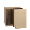 AMHERST Ready to Assemble 36 in. W x 34.5 in. H x 24 in. D Plywood Lazy Susan Base Corner Cabinet Left in Walnut | Kunal Kitchens