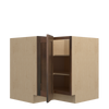 AMHERST Ready to Assemble 36 in. W x 34.5 in. H x 24 in. D Plywood Lazy Susan Base Corner Cabinet Left in Walnut | Kunal Kitchens