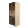AMHERST Ready to Assemble 33 in. W x 84 in. H x 24 in. D Plywood Oven Tall Cabinet in Walnut | Kunal Kitchens