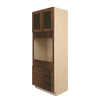 AMHERST Ready to Assemble 33 in. W x 90 in. H x 24 in. D Plywood Oven Tall Cabinet in Walnut | Kunal Kitchens