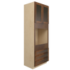 AMHERST Ready to Assemble 33 in. W x 96 in. H x 24 in. D Plywood Oven Tall Cabinet in Walnut | Kunal Kitchens