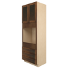 AMHERST Ready to Assemble 33 in. W x 96 in. H x 24 in. D Plywood Oven Tall Cabinet in Walnut | Kunal Kitchens