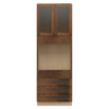 AMHERST Ready to Assemble 33 in. W x 96 in. H x 24 in. D Plywood Oven Tall Cabinet in Walnut | Kunal Kitchens