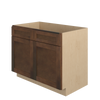 AMHERST Ready to Assemble 42 in. W x 34.5 in. H x 24 in. D Plywood Sink Base Cabinet in Walnut | Kunal Kitchens