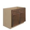 AMHERST Ready to Assemble 42 in. W x 34.5 in. H x 24 in. D Plywood Sink Base Cabinet in Walnut | Kunal Kitchens