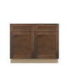 AMHERST Ready to Assemble 42 in. W x 34.5 in. H x 24 in. D Plywood Sink Base Cabinet in Walnut | Kunal Kitchens