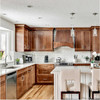AMHERST Ready to Assemble 24 in. W x 84 in. H x 24 in. D Plywood Tall Cabinet w/(3) Roll-out Trays in Walnut | Kunal Kitchens