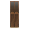 AMHERST Ready to Assemble 30 in. W x 96 in. H x 24 in. D Plywood Tall Cabinet w/(3) Roll-out Trays in Walnut | Kunal Kitchens