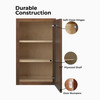 AMHERST Ready to Assemble 12 in. W x 30 in. H x 12 in. D Plywood Wall Cabinet in Walnut | Kunal Kitchens