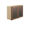 AMHERST Ready to Assemble 33 in. W x 24 in. H x 12 in. D Plywood Wall Cabinet in Walnut | Kunal Kitchens