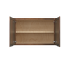 AMHERST Ready to Assemble 36 in. W x 24 in. H x 12 in. D Plywood Wall Cabinet in Walnut | Kunal Kitchens