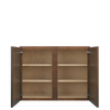 AMHERST Ready to Assemble 39 in. W x 30 in. H x 12 in. D Plywood Wall Cabinet in Walnut | Kunal Kitchens
