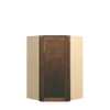 AMHERST Ready to Assemble 24 in. W x 36 in. H x 12 in. D Plywood Diagonal Corner Wall Cabinet in Walnut | Kunal Kitchens