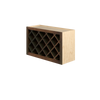 AMHERST Ready to Assemble 30 in. W x 18 in. H x 12 in. D Plywood Wall Wine Cabinet in Walnut | Kunal Kitchens