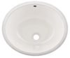 DAX-BSN-200-W - Ceramic Oval Single Bowl Undermount Bathroom Sink, White Finish, 19-1/2 x 16 x 8 Inches