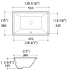 L-PU-912-ADA - Ceramic Rectangular Single Bowl Undermount Bathroom Sink, White Finish, ADA Compliant, 20 x 15 x 5 -3/4 Inches