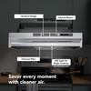 Broan 30-Inch Ductless Under-Cabinet Range Hood, Stainless Finish with PrintGuard | Kunal Kitchens