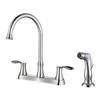 8″Centerset Two Handles Kitchen Faucet With Side Spray – Polished Chrome | Kunal Kitchens