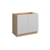 Euro Max Ithaca 39" Base Cabinet w/(1) Roll-out Tray Installed - (2) FH Doors