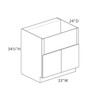  Ithaca 33" Farm Sink Base Cabinet {Panel trimmable up to 12" - Butt Doors} - (2) Doors | Kunal Kitchens 