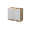 Euro Max Ithaca 39" Base Cabinet w/(1) Roll-out Tray Installed - (2) Doors / (2) Drawers