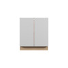 Euro Max Ithaca 30" Base Cabinet w/(1) Roll-out Tray Installed {Butt Doors} - (2) FH Doors
