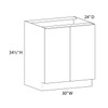  Ithaca 30" Base Cabinet {Butt Doors} - (2) FH Doors | Kunal Kitchens 