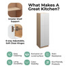 Ithaca Utility Cabinet {24" x 90" H - Butt Doors} - (4) Doors | Kunal Kitchens 