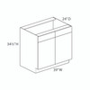 Saratoga 39" Sink Base Cabinet - (2) Doors / (2) False Fronts | Kunal Kitchens
