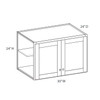  Saratoga Refrigerator Wall Cabinet {30" x 24" H x 24" D - Butt Doors} - (2) Doors | Kunal Kitchens 